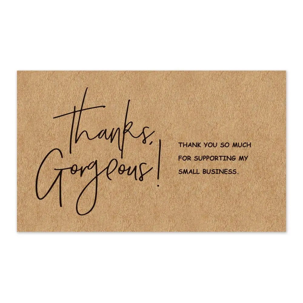 30PCS Online Retail Cardstock Package "Thank You For Your Order" Postcards Greeting Labels Kraft Paper Cards Express Appreciate