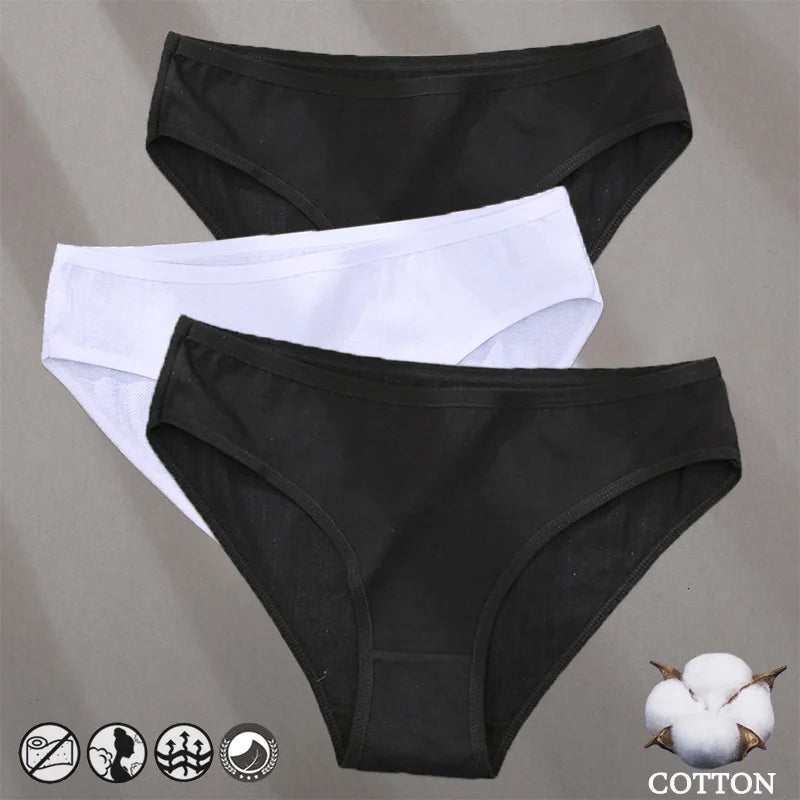 Bragas de Algodón Jacquard Hipoalergénicas para Mujer