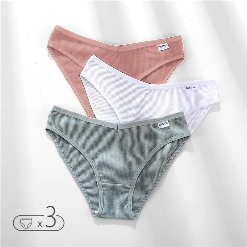 Panties de Algodón FINETOO - Ropa Interior Femenina Sexy Talla M-4XL