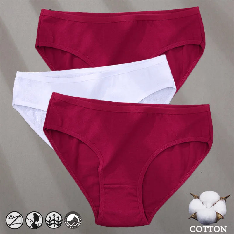 Bragas de Algodón Jacquard Hipoalergénicas para Mujer