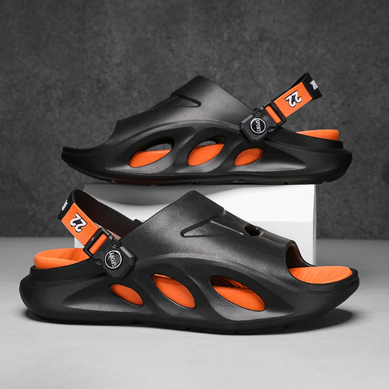 Ehanking Men's Classic Platform EVA Slides - Quick-Dry Beach Sandals