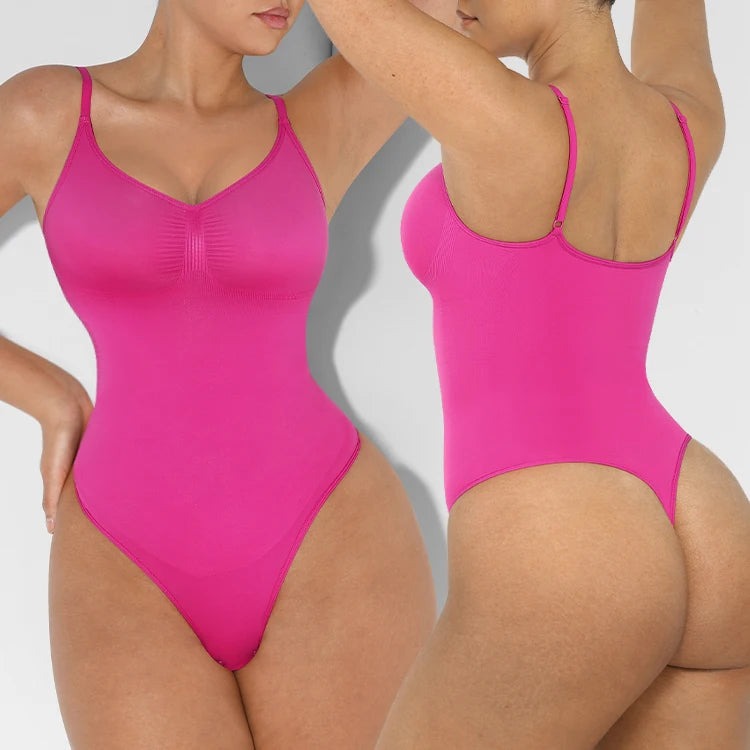 Seamless Thong Bodysuit Shapewear - Full Body Tummy Control