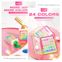 24-Color Neon Jelly Cat Eye Gel Polish Set — Moonlight Glitter, Vegan & HEMA-Free, 15ml
