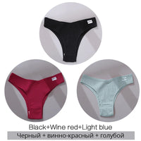Set de 3 Panties de Algodón Hipoalergénico sin Costuras para Mujer