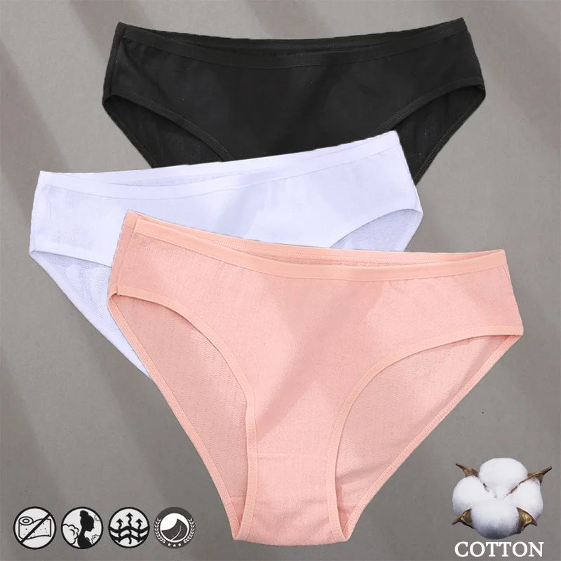 Bragas de Algodón Jacquard Hipoalergénicas para Mujer