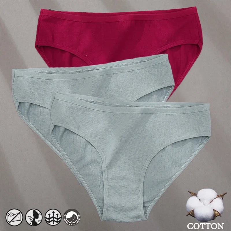 Bragas de Algodón Jacquard Hipoalergénicas para Mujer