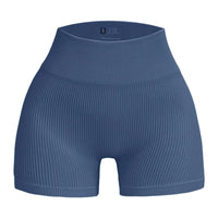 Women's Ribbed High Waist Yoga Shorts — Seamless, Sweat-Wicking, Push-Up Active Wear