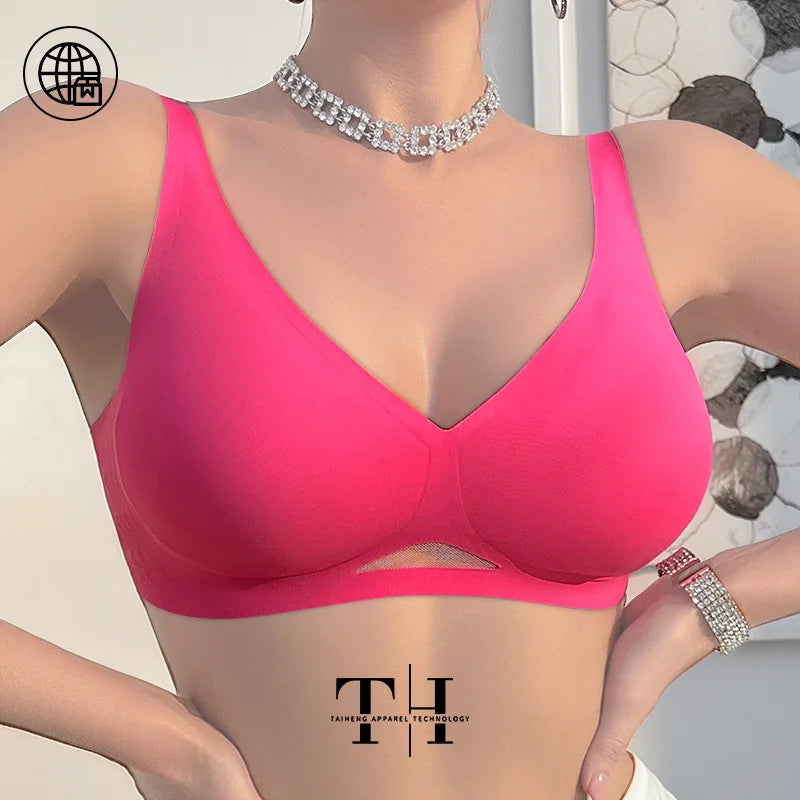 Jelly Gel Seamless Push-Up Bra | Wire-Free U-Back Bralette for Women