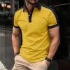 Men's Casual Short Sleeve T-Shirt — Slim Fit, Breathable Polyester-Cotton Blend