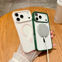Transparent Magnetic iPhone Case – MagSafe Compatible, Anti-Drop TPU | iPhone 13 to 17 Pro Max