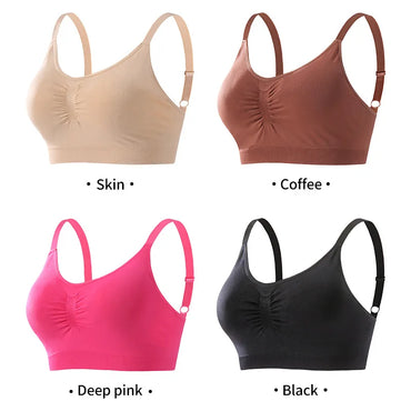 Plus Size Deep Cup Seamless Bra – Wire-Free Back Fat Coverage Full Support