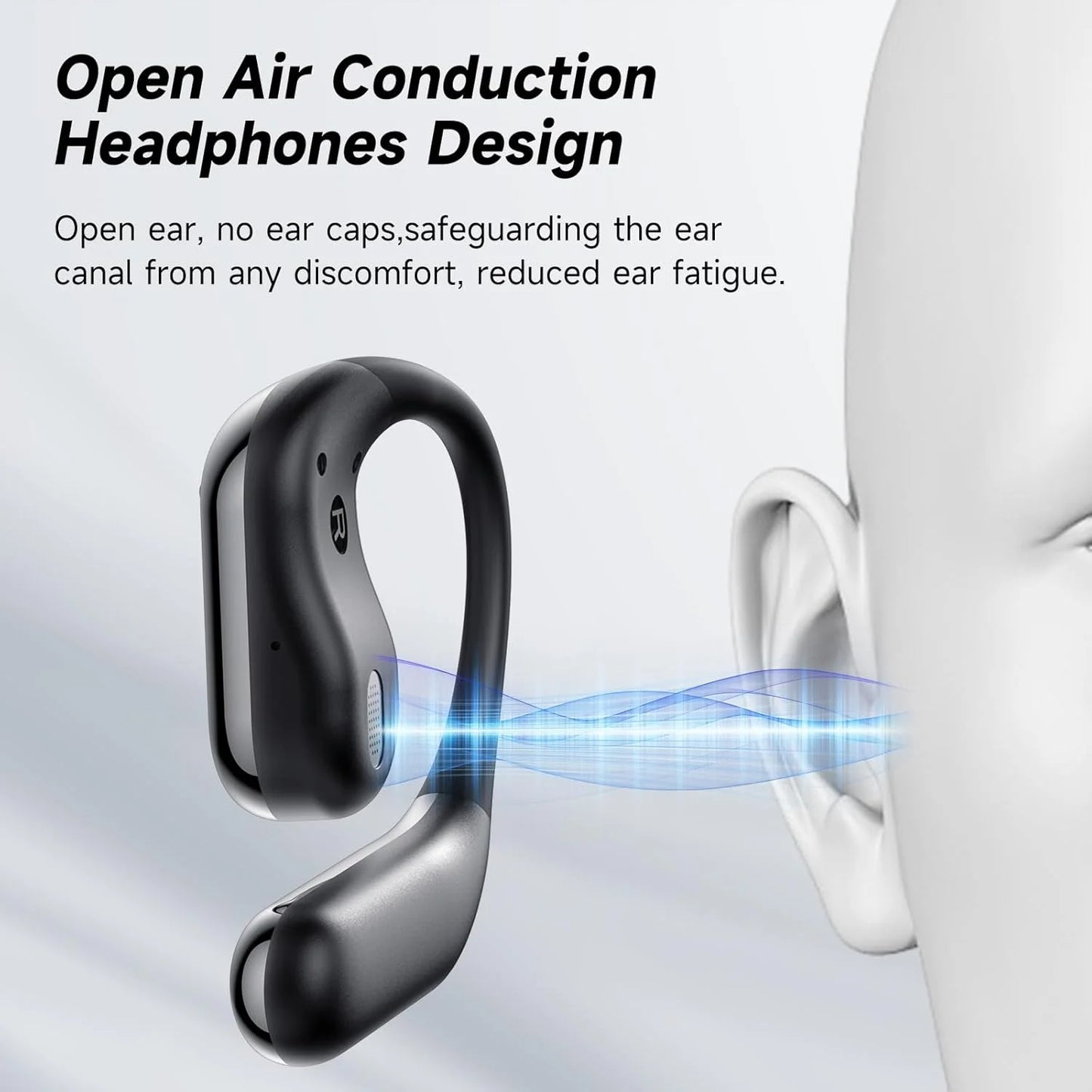 YYK-Q16 Wireless Air Conduction Earbuds – IPX5 Waterproof, LED Display, Bluetooth 6.1