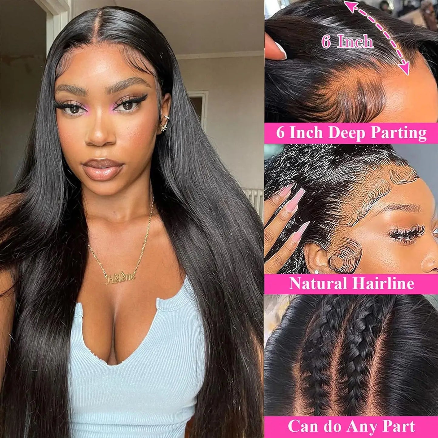 AngelBella 13x4 Lace Front Wig - Brazilian Virgin Human Hair