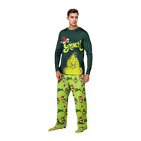 Drop Shipping New Autumn Winter Crew Neck Family Matching Pajamas Christmas Parent-child Wear Long Sleeve Xmas Family PJS