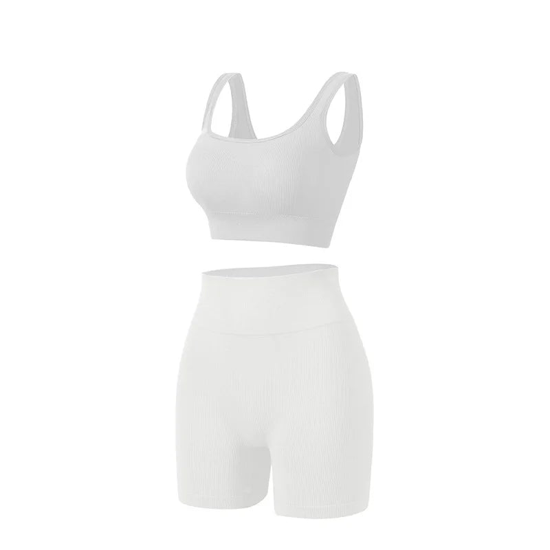 Women's Sports Bra & High-Cut Bikini Set – Wire-Free Padded Yoga Set