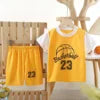 Boys Athletic Sports Set - Polyester Jersey & Shorts 2-Piece