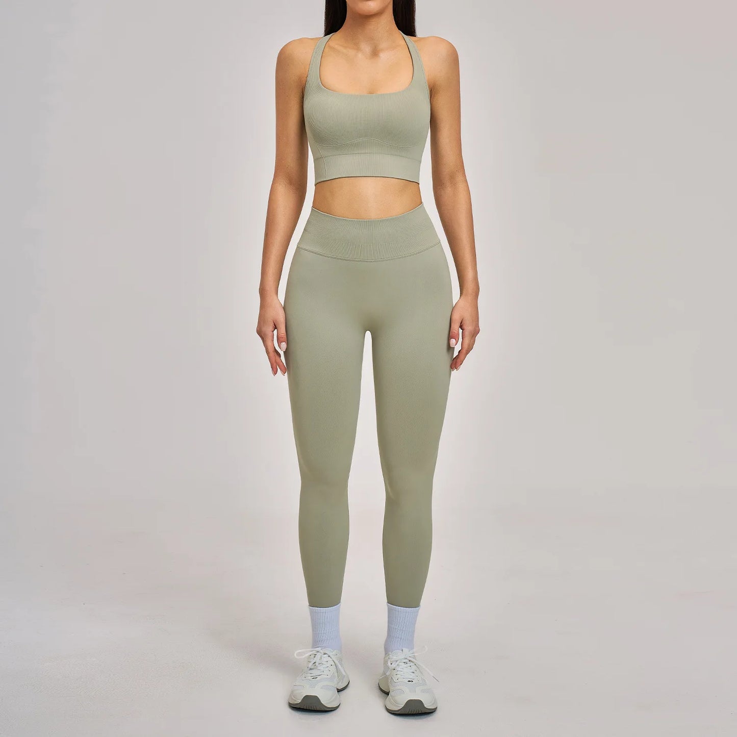 Women's 3-Piece Seamless Activewear Set — High Waist Tracksuit, Quick Dry Yoga Gym Wear
