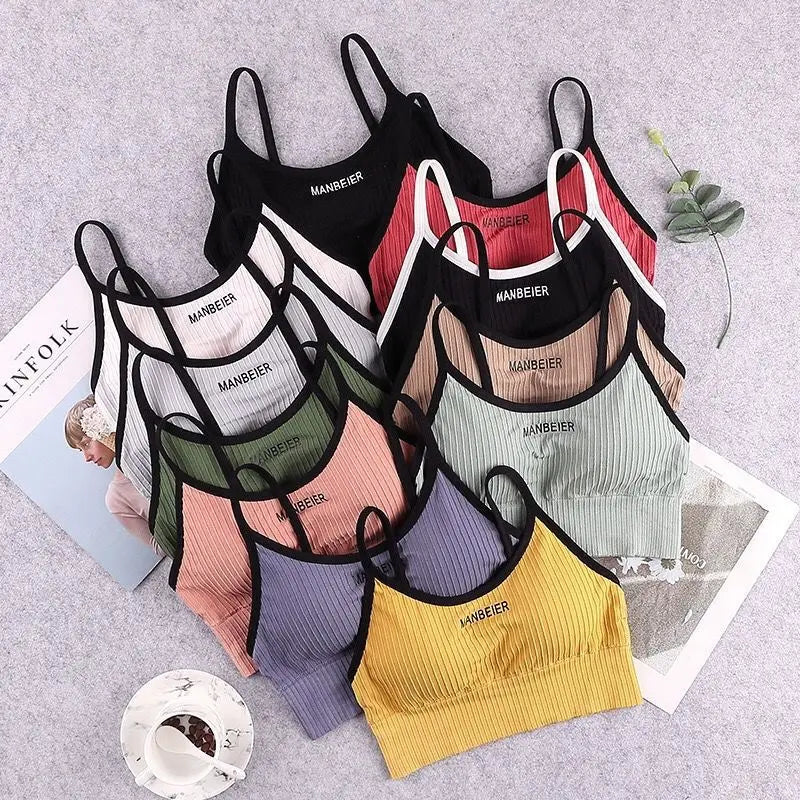Women's Cotton Sports Bra | Soft Crop Top Tube Bra for Gym & Everyday Comfort