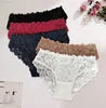 Plus Size Lace Panties for Women Solid Lightweight Breathable Mesh Design Sexy High-Elasticity Quick-dry Comfortable Underwear