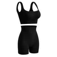 Women's Sports Bra & High-Cut Bikini Set – Wire-Free Padded Yoga Set