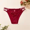 Sexy Lace G-String – Rhinestone Letter Strap & Hollow-Out Mesh Design