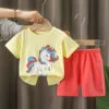 Girls Cotton Pajama Set - Cartoon Print Summer Sleepwear