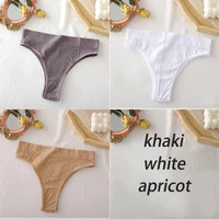 Set de 3 panties sin costuras de talle alto para mujer