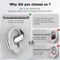 YYK-Q16 Wireless Air Conduction Earbuds – IPX5 Waterproof, LED Display, Bluetooth 6.1