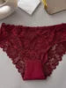 Plus Size Lace Panties for Women Solid Lightweight Breathable Mesh Design Sexy High-Elasticity Quick-dry Comfortable Underwear