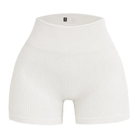 Women's Ribbed High Waist Yoga Shorts — Seamless, Sweat-Wicking, Push-Up Active Wear