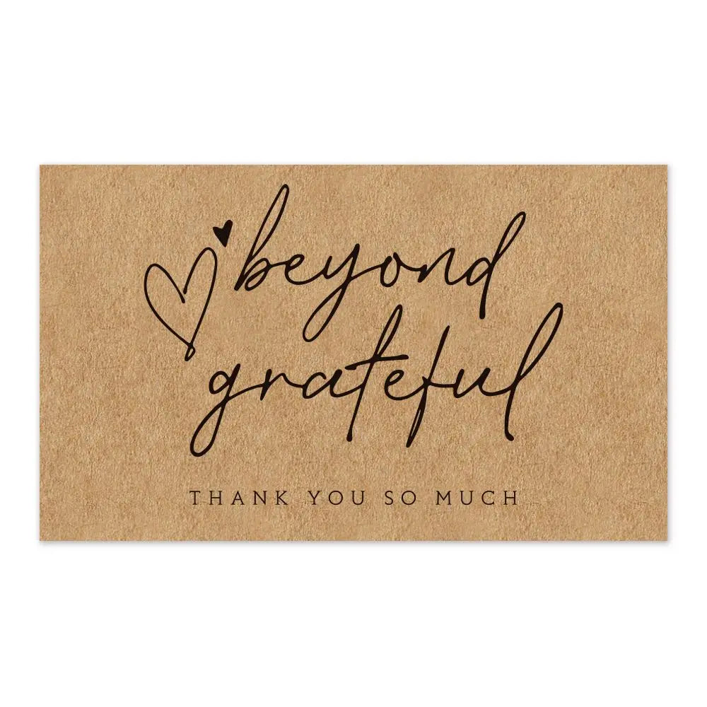 30PCS Online Retail Cardstock Package "Thank You For Your Order" Postcards Greeting Labels Kraft Paper Cards Express Appreciate
