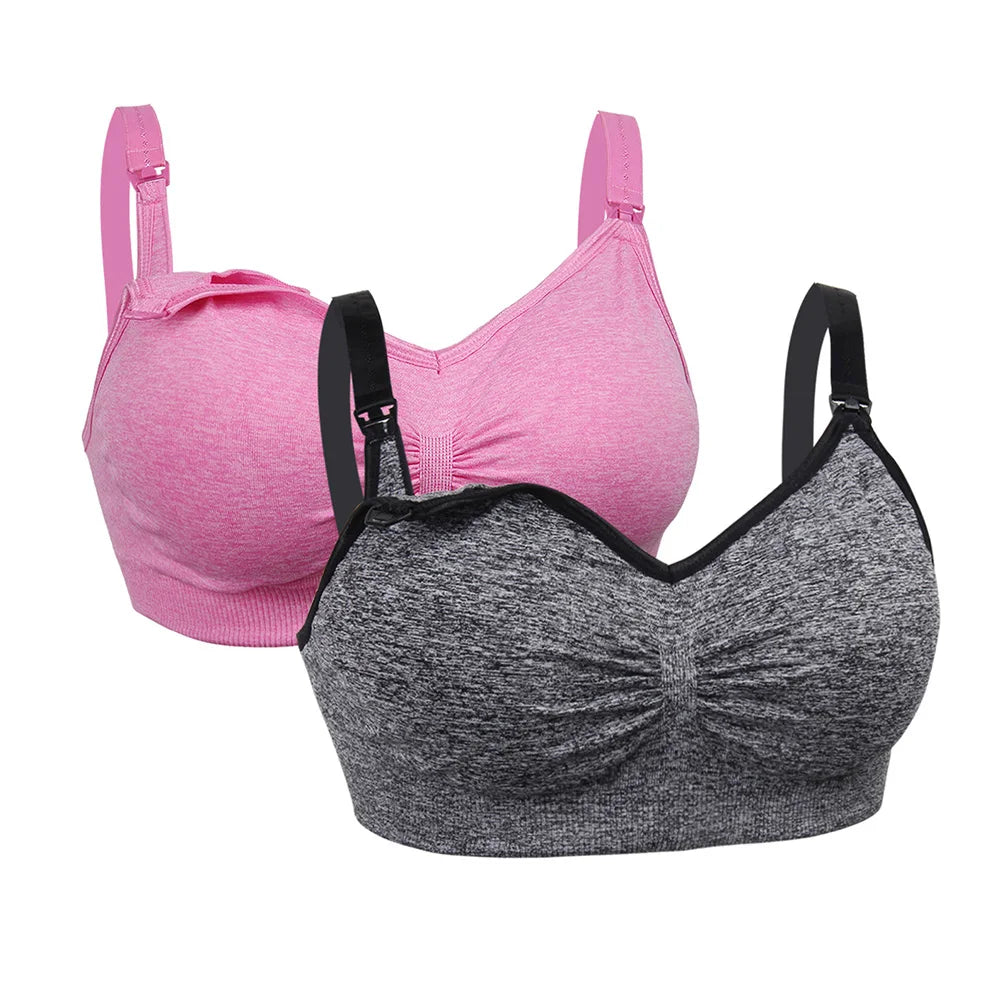 Seamless Wireless Nursing Bra – Breathable Quick-Dry Maternity Bra with Extender | S–3XL