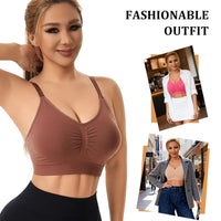 Plus Size Deep Cup Seamless Bra – Wire-Free Back Fat Coverage Full Support