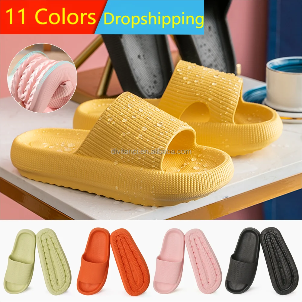 DROPSHIPPING Product 2026 EVA Pillow Soft Slides Thick Platform Casual Sandals Pillow Slides Cloud slippers Indoor slippers Eva