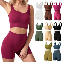 Women's Sports Bra & High-Cut Bikini Set – Wire-Free Padded Yoga Set