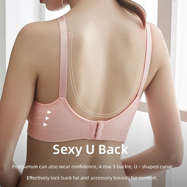 Plus Size Nursing Bra | Seamless Wire-Free Maternity Bralette with Removable Pads (M–XXL)