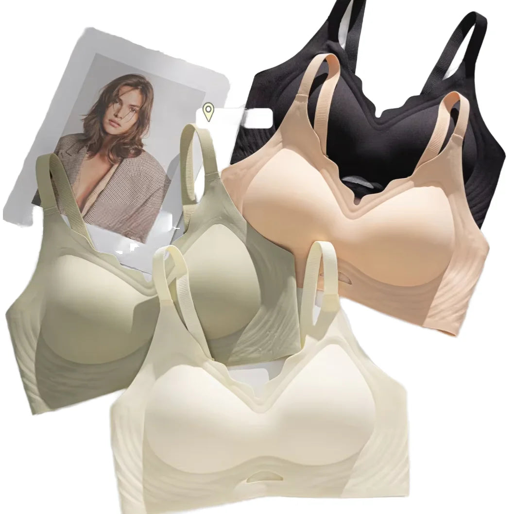 Full Coverage Jelly Bralette | Seamless Wire-Free Everyday Bra for Women | M–4XL