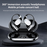 OWS Technology True Wireless Sports Headphones Open Ear LED Battery Touch Control Mini Ear Hook for 5.4 IPX5 Waterproof AI