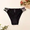 Sexy Lace G-String – Rhinestone Letter Strap & Hollow-Out Mesh Design