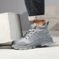 GUYISA Steel Toe Rubber Mesh Safety Shoes Anti-impact And Puncture-resistant High Top Men