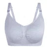 Plus Size Seamless Nursing Bra – Wire-Free Four Hook-Eye Closure Maternity Bra for Breastfeeding