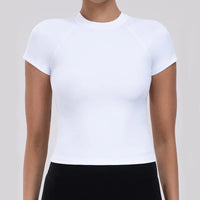 Women's Quick-Dry Crop Top | 4-Way Stretch Yoga & Running Shirt