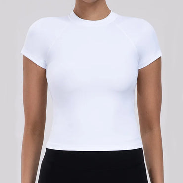 Women's Quick-Dry Crop Top | 4-Way Stretch Yoga & Running Shirt