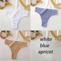 Set de 3 panties sin costuras de talle alto para mujer