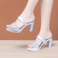 Sh11706a Drop Shipping Shoes Women Zapatos Con Tacon 8cm 10cm Women Sandals Summer 2023