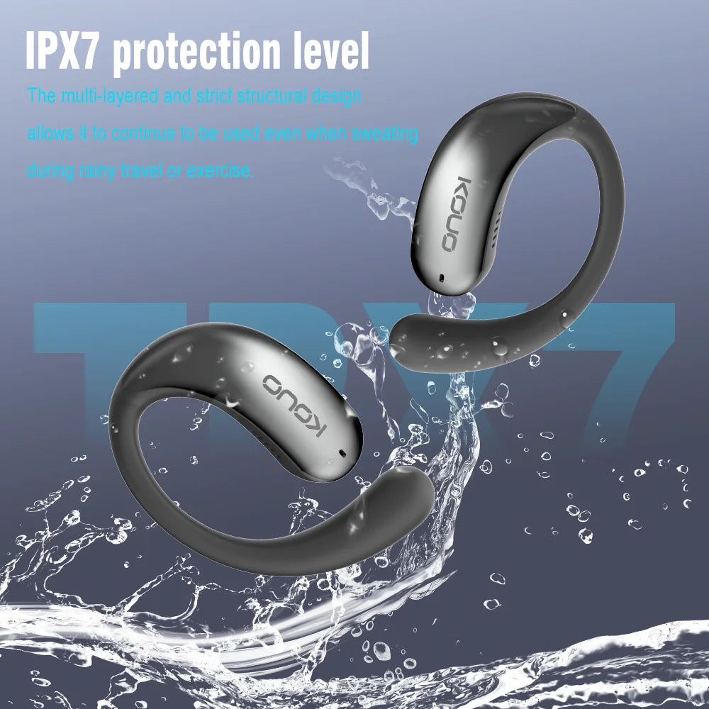 Wholesale Low Latency Over-Ear Hook Design ENC Mic for 5.4 IPX5 Waterproof 3D Sound LED Touch Control Gaming Headset