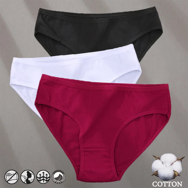Bragas de Algodón Jacquard Hipoalergénicas para Mujer