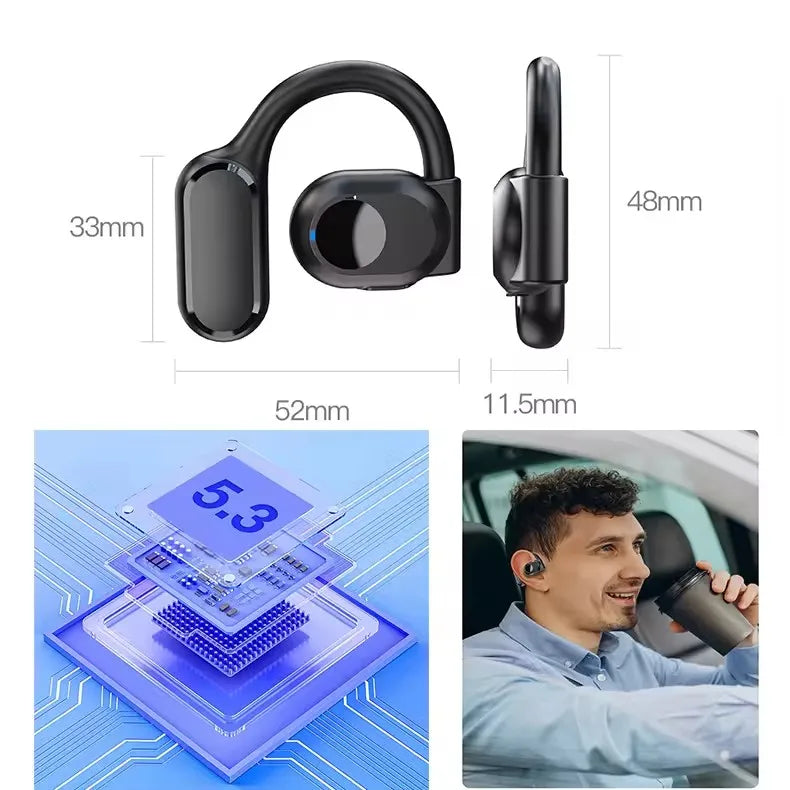 NEW Intelligent Touch Control Wireless Sports Earphones Type C TWS Earbuds Non-Ear Air Conduction Headphone Earphone BY99