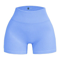 Women's Ribbed High Waist Yoga Shorts — Seamless, Sweat-Wicking, Push-Up Active Wear