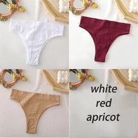 Set de 3 panties sin costuras de talle alto para mujer